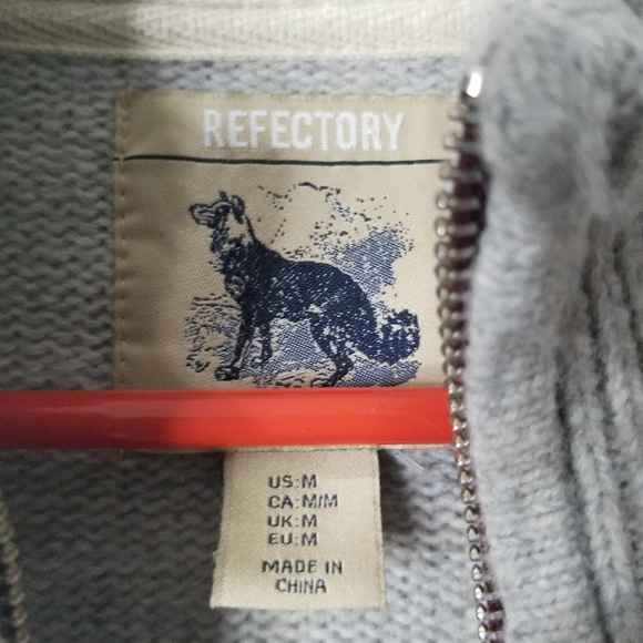 Refectory Lambswool Zip Sweater Size M - Picture 2 of 4